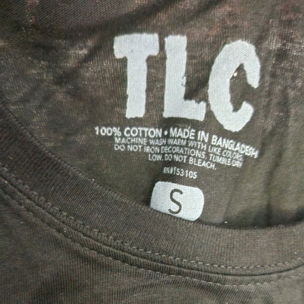 TLC Retro Graphic Band Tee 90s R&B Music Shirt Size S Black NWT - Picture 3 of 4